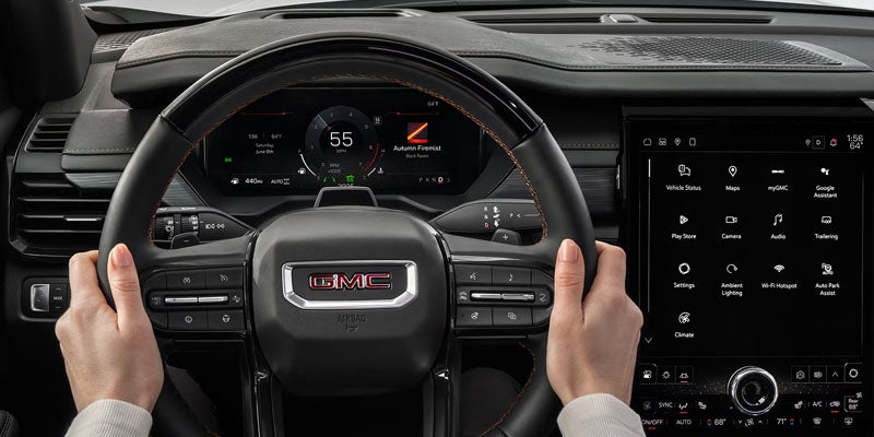 GMC Acadia 2026 interior dashboard and infotainment at Don Johnson Motors GMC Rice Lake, WI