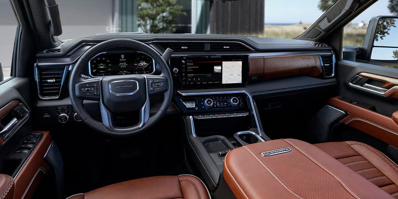 Spacious 2026 GMC Sierra 2500 HD interior with advanced design at Don Johnson Motors GMC Rice Lake, WI