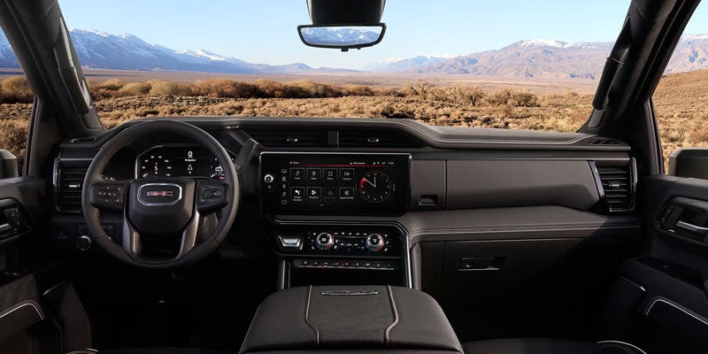 GMC Sierra 2500 HD 2026 interior dashboard and seating features at Don Johnson Motors GMC Rice Lake, WI