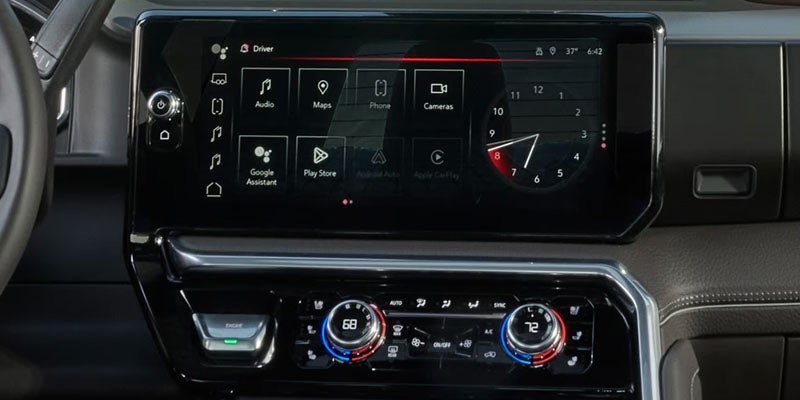 Advanced dashboard and connectivity in the 2026 GMC Sierra 2500 HD at Don Johnson Motors GMC Rice Lake, WI